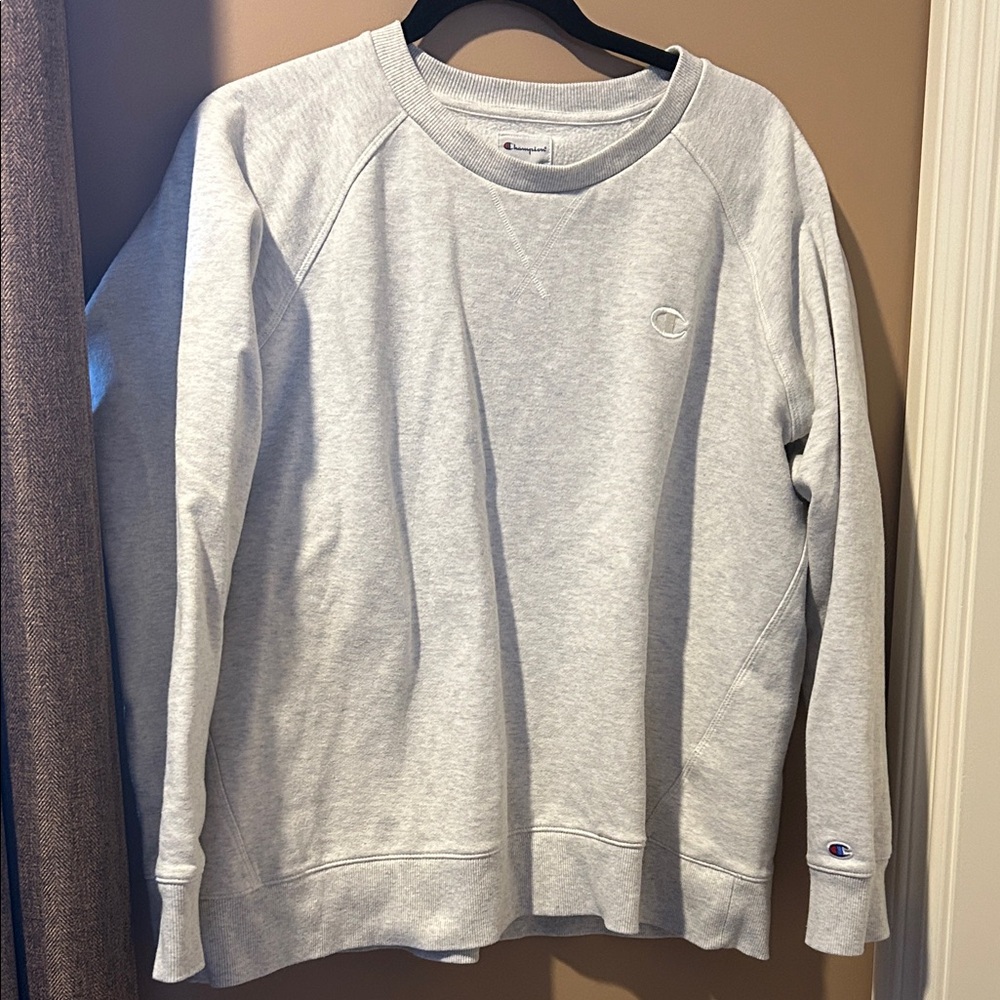 Champion Light Gray Crewneck Sweater